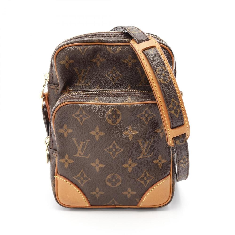Louis Vuitton Amazon Shoulder Bag Canvas Leather Monogram Brown